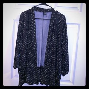 Polka dot lightweight blazer